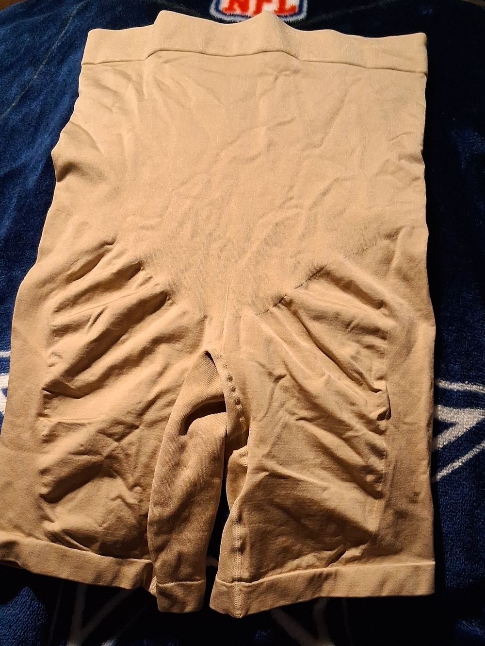 High-Waist Shaping Shorts — Tan